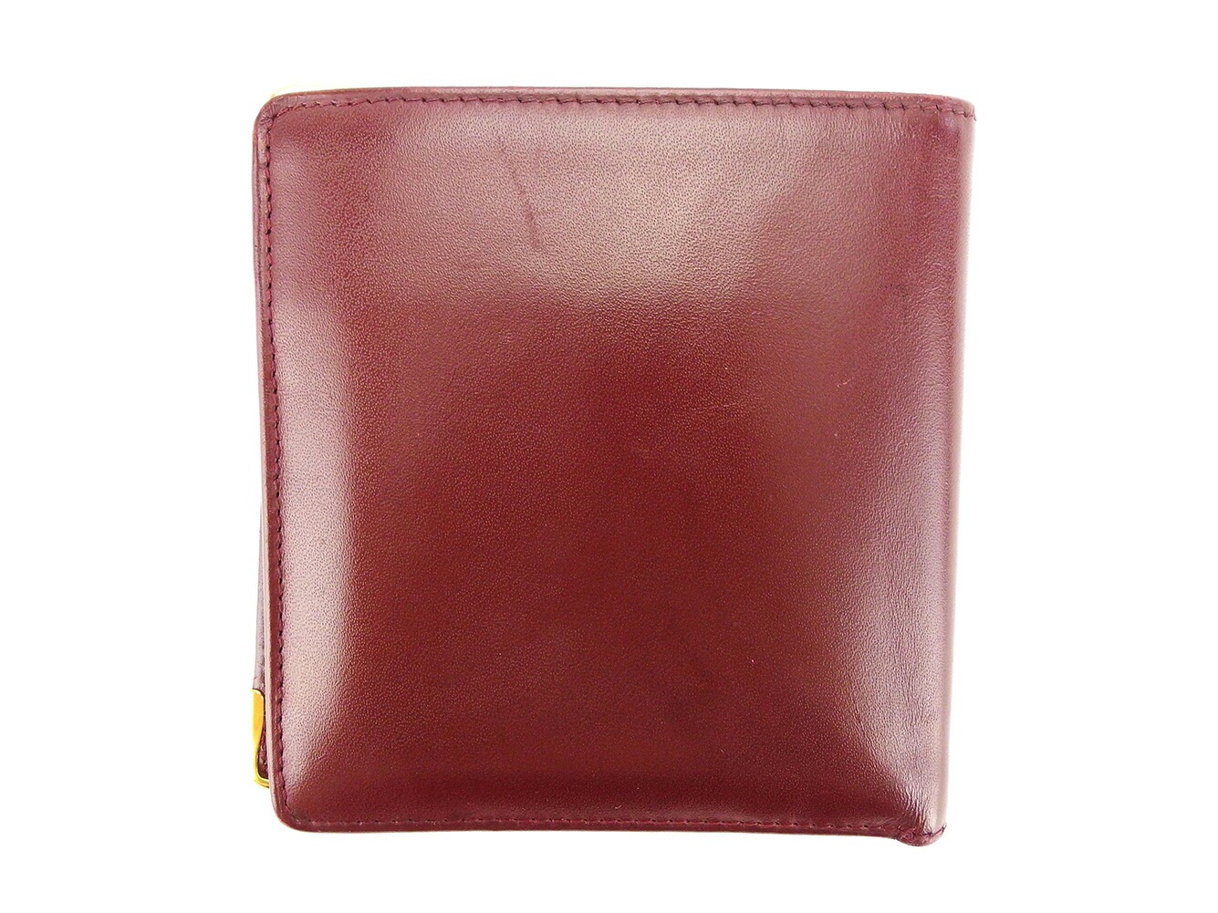 二つ折り財布 財布 マストライン ボルドー 中古