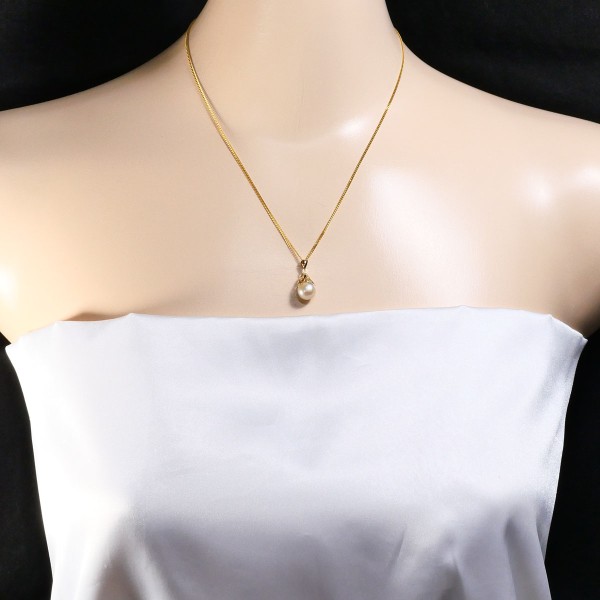 K18 18金 YG イエローゴールド ネックレス パール(真珠) 約43cm ジュエリー 中古 K18 18金 YG イエローゴールド ネックレス パール(真珠) 約43cm ジュエリー 中古