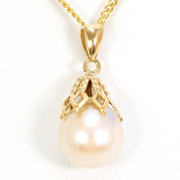 K18 18金 YG イエローゴールド ネックレス パール(真珠) 約43cm ジュエリー 中古 K18 18金 YG イエローゴールド ネックレス パール(真珠) 約43cm ジュエリー 中古