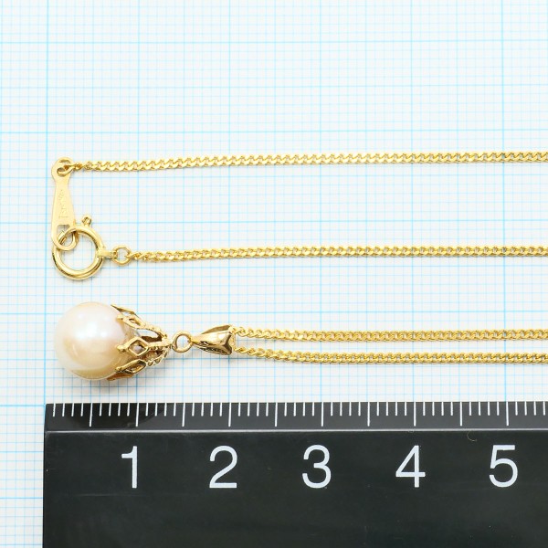 K18 18金 YG イエローゴールド ネックレス パール(真珠) 約43cm ジュエリー 中古 K18 18金 YG イエローゴールド ネックレス パール(真珠) 約43cm ジュエリー 中古