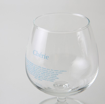 [HOTEL827] hotel paris chill シェリーワイングラス 2P レタリング グラス