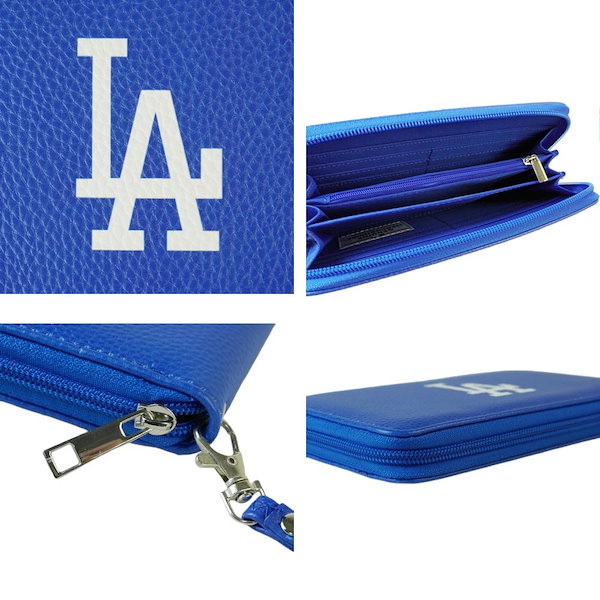 あすつく イーカム MLB 長財布 ロサンゼルスドジャース ロゴ型