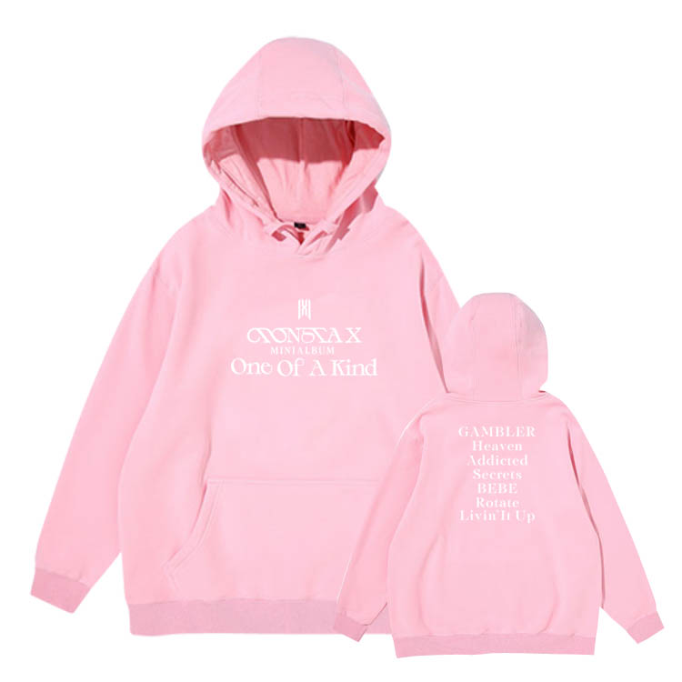 Monsta X アルバム ワン オブ ア カインド サポート フード付きジャケット プラス フリース ルーズ セーター Monsta X アルバム ワン オブ ア カインド サポート フード付きジャケット プラス フリース ルーズ セーター