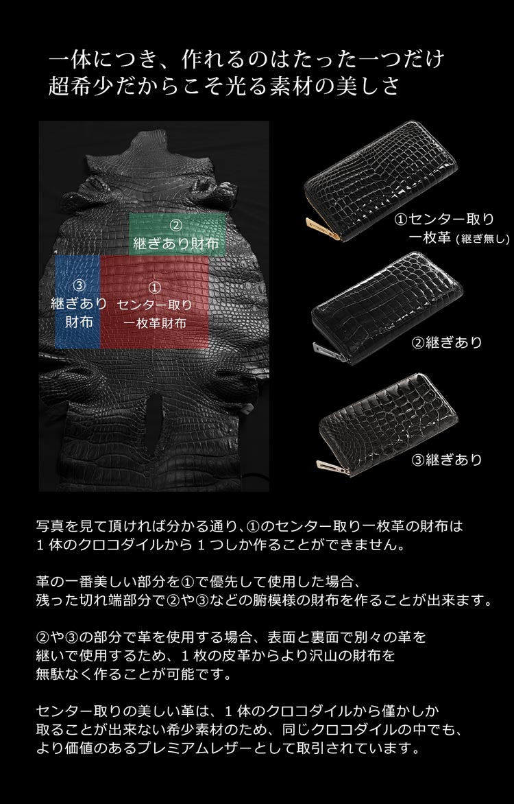 ヒマラヤクロコダイルレザー長財布日本製無双 ヒマラヤクロコダイルレザー長財布日本製無双