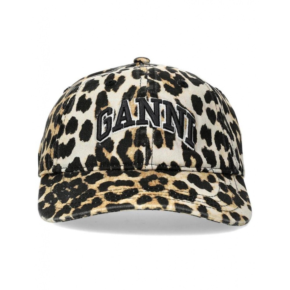 Ganni レオパード ボールキャップ A6898 943