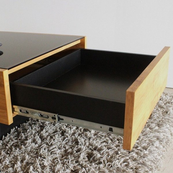 ビンテージ調 リビング テーブル 幅105cm ガラス天板 強化ガラス 5mm 引き出し付 センターテーブル ローテーブル インテリア 家具 ネイツ 送料無料 ヴィンテージ風 センターテーブル&frasl;ローテーブル 〔ライトブラウン〕 幅