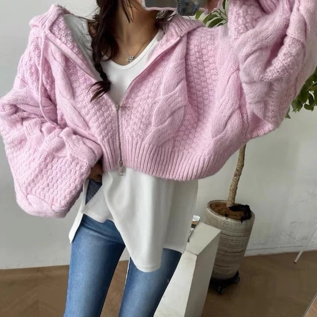 カジュアル カーディガン パーカー 白 ピンク 水色 カジュアル カーディガン パーカー 白 ピンク 水色