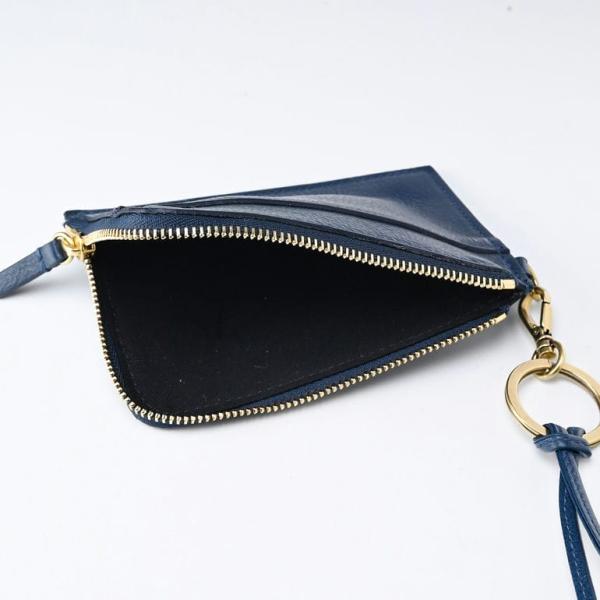 コインケース ネックストラップ付 L字ファスナー メンズ レディース 小銭入れ バケッタレザー ネイビー SCP064PV0001BL145B コインケース ネックストラップ付 L字ファスナー メンズ レディース 小銭入れ バケッタレザー ネイビー SCP064PV0001BL145B