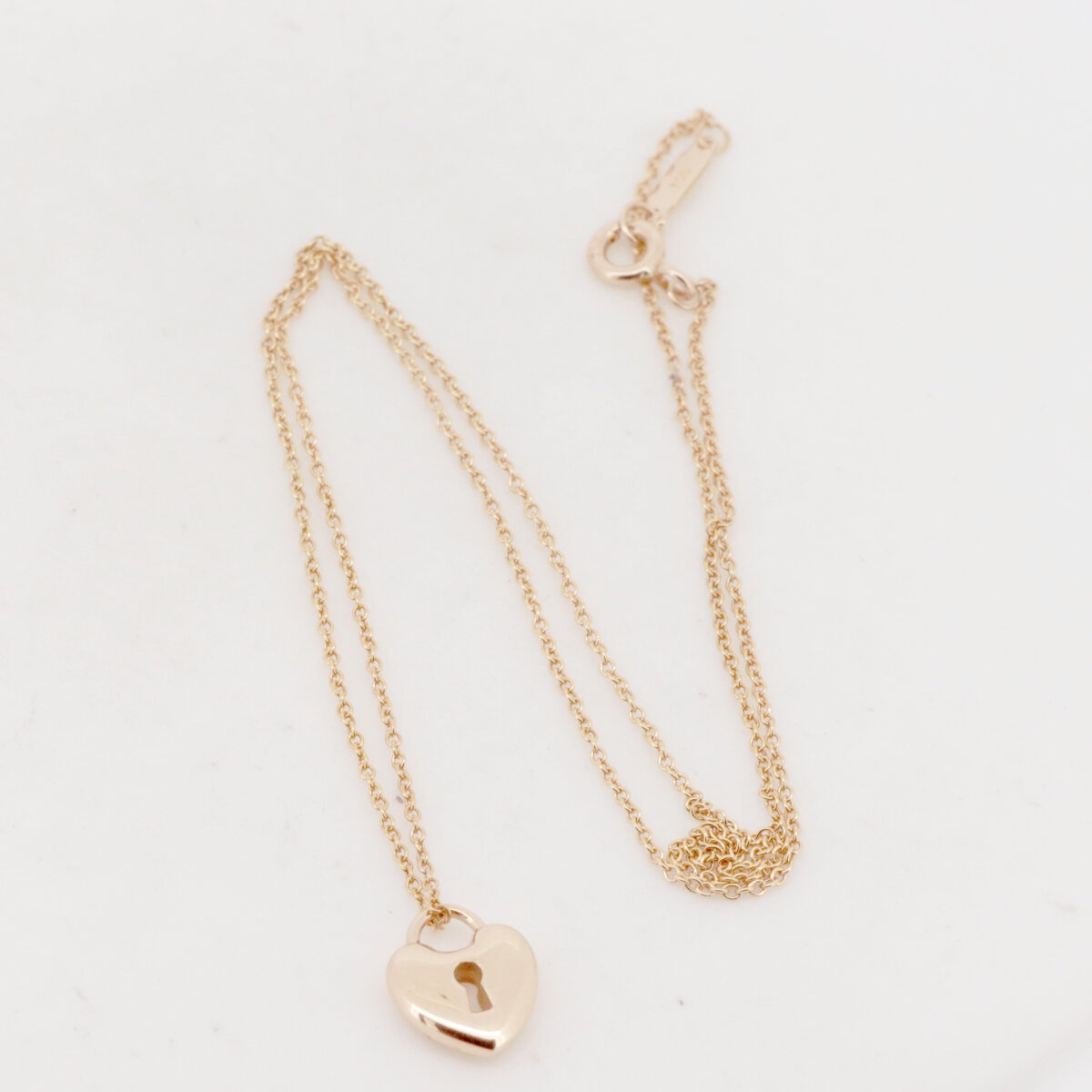 ハートロック ネックレス K18PG(18金 ピンクゴールド) 質屋出品 ハートロック ネックレス K18PG(18金 ピンクゴールド) 質屋出品