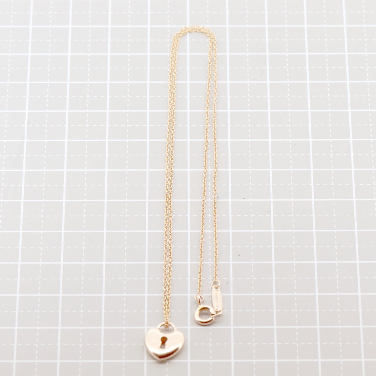 ハートロック ネックレス K18PG(18金 ピンクゴールド) 質屋出品 ハートロック ネックレス K18PG(18金 ピンクゴールド) 質屋出品