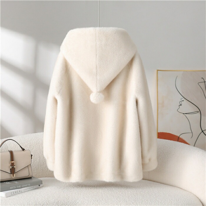 【即納】ファーコート レディース 冬 ブルゾン ジャケット 防寒 アウター フード付き コート ボア ゆったり オーバーサイズ 防寒コート もこもこ 上着 ビッグシルエット 大きいサイズ ふわふわ 暖