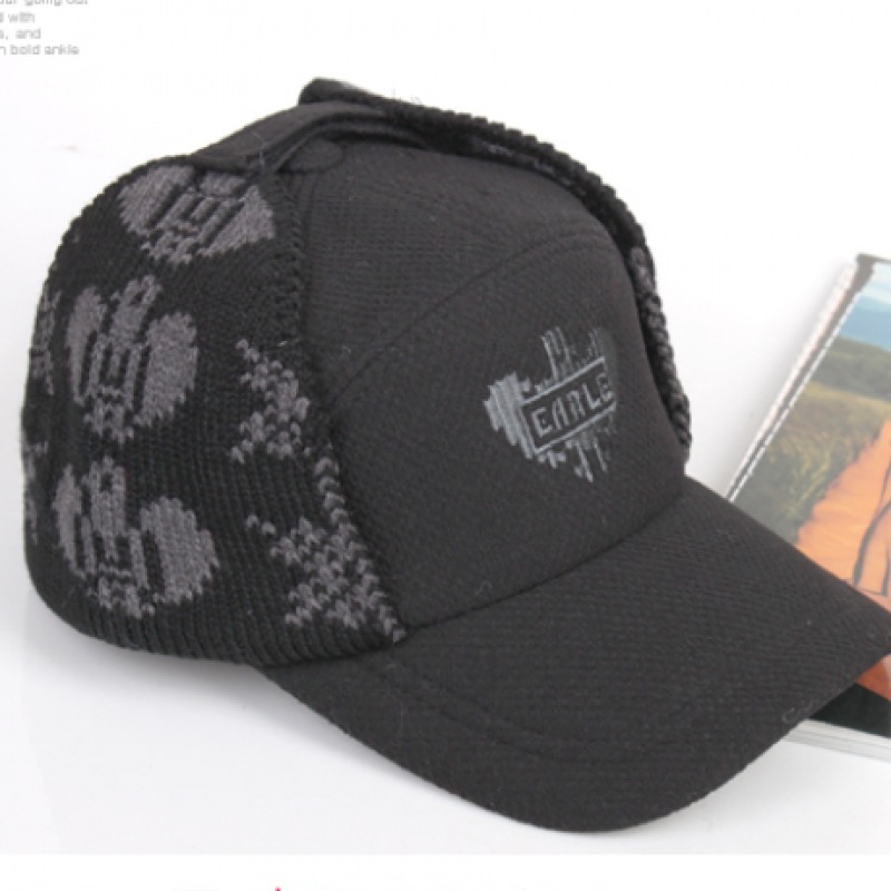 (Ninaspari) イーグルジャカードニットイヤーマフコールドブリムハット (8SH279)