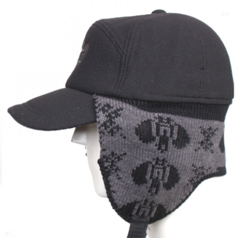 (Ninaspari) イーグルジャカードニットイヤーマフコールドブリムハット (8SH279)