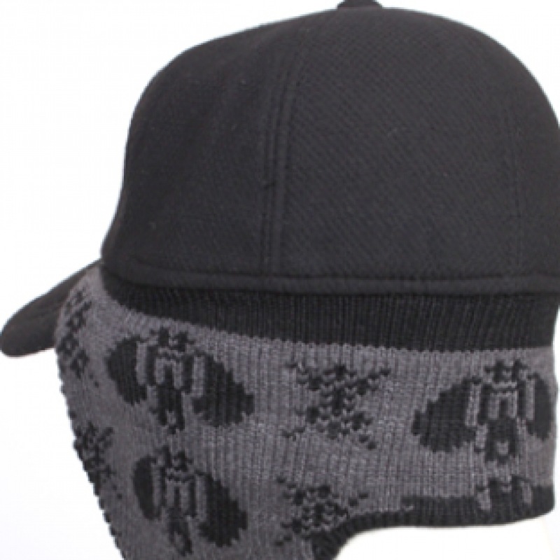 (Ninaspari) イーグルジャカードニットイヤーマフコールドブリムハット (8SH279)