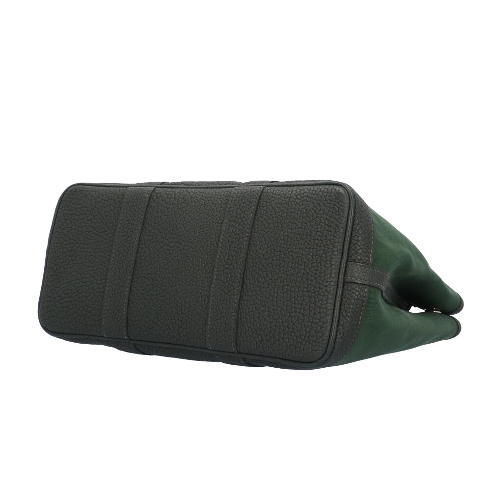 エルメス ガーデンパーティTPM ハンドバッグ トワルアッシュ グリーン HERMES 中古