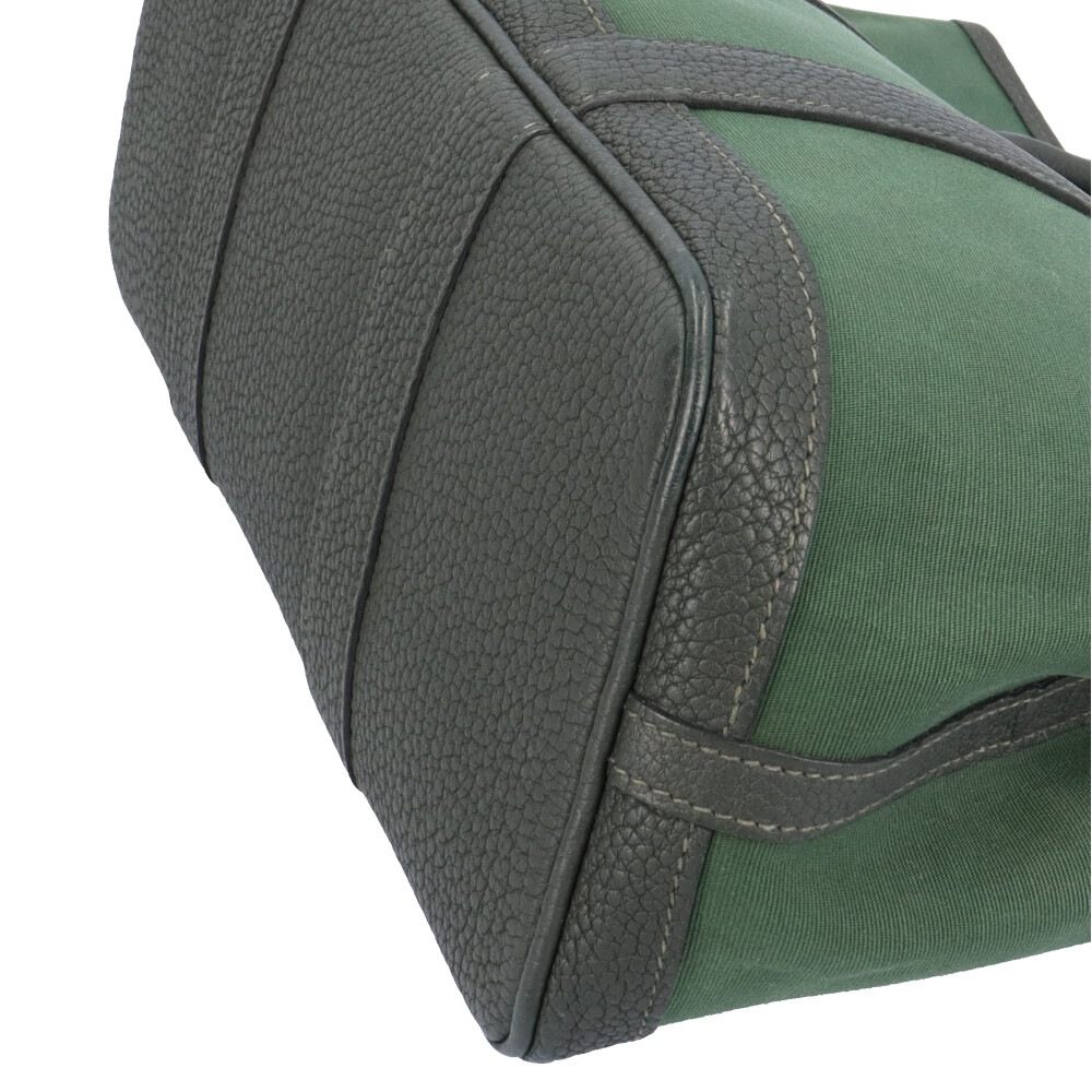 エルメス ガーデンパーティTPM ハンドバッグ トワルアッシュ グリーン HERMES 中古