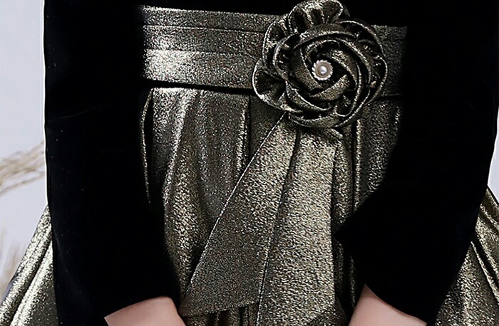 キャンペーン価格子供ドレス 子どもドレス 発表会ドレス 子ども キッズ 女の子フォーマルドレス ベロア Aラインのシンプル 七五三ドレス 高級ロングドレス ロング丈 豪華子供ドレス 発表会 結婚式ドレ