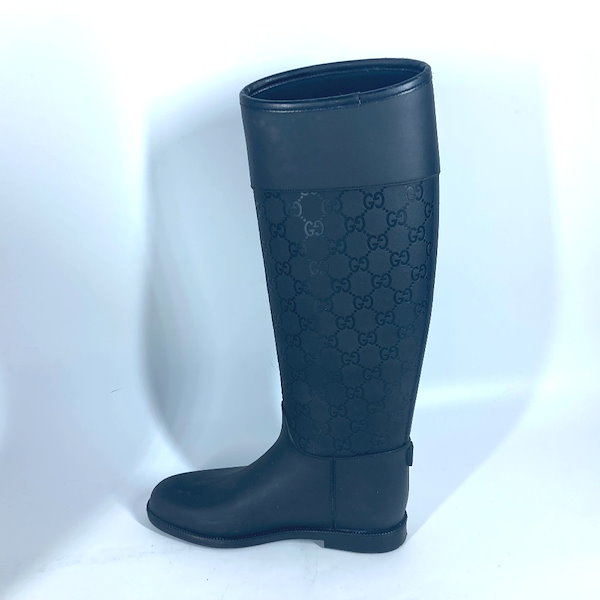 Qoo10] GUCCI レインシューズ GG ロング 靴 シュー