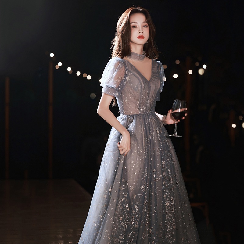 2024新作 気質 花嫁ロングドレス結婚式ワンピース発表会 ドレスドレス ウェディングドレス成人式_1