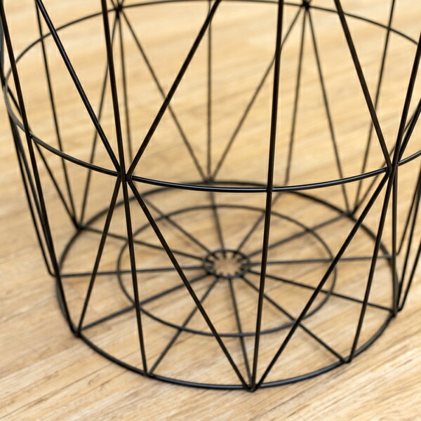 マルチサイドテーブル40Φcm ヴィンテージブラウン（VBR） 完成品