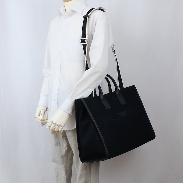 Qoo10] EMPORIO ARMANI Y4N173 トートバッグ BLU NA