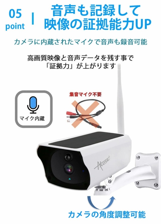 【最安値挑戦！】防犯カメラ 屋外 ソーラー ネットワークカメラ 電源不要 スマートカメラ 家庭用 ワイヤレス 工事不要 wifi 300万画素 夜間 監視カメラ 車上荒らし センサー IP66 無線