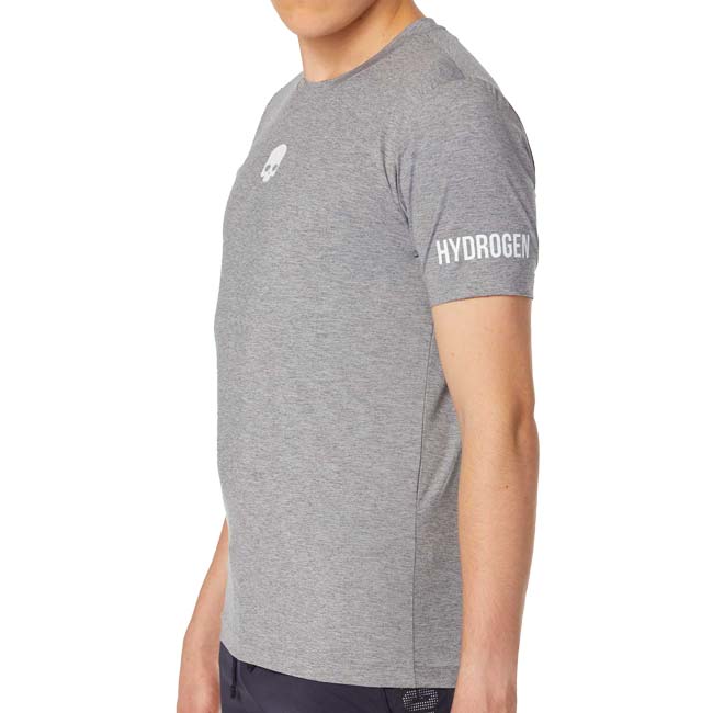 海外サイズ HYDROGEN(ハイドロゲン) 2023 FW メンズ メッシュラバースカル TECH 半袖Tシャツ バックプリント D00006-015 グレーメランジ_3