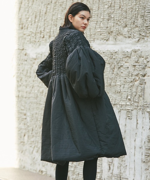 ダウン ダウンジャケット バルーン袖エコロングダウンコート レディース ダウン ダウンジャケット バルーン袖エコロングダウンコート レディース