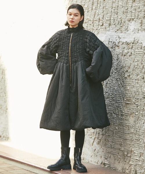 ダウン ダウンジャケット バルーン袖エコロングダウンコート レディース ダウン ダウンジャケット バルーン袖エコロングダウンコート レディース