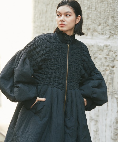 ダウン ダウンジャケット バルーン袖エコロングダウンコート レディース ダウン ダウンジャケット バルーン袖エコロングダウンコート レディース