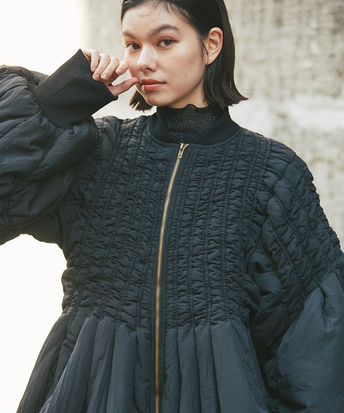 ダウン ダウンジャケット バルーン袖エコロングダウンコート レディース ダウン ダウンジャケット バルーン袖エコロングダウンコート レディース