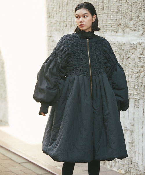 ダウン ダウンジャケット バルーン袖エコロングダウンコート レディース ダウン ダウンジャケット バルーン袖エコロングダウンコート レディース