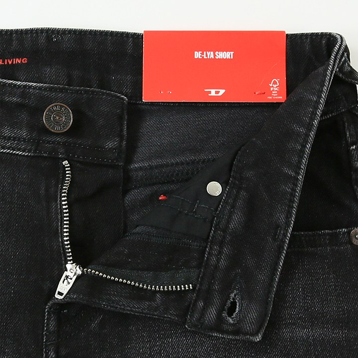 デニムショートパンツ レディース DE-LYLA-SHORT ワンポイントロゴ刺繍 美ストレッチ die-l-p-f8-6ca_5