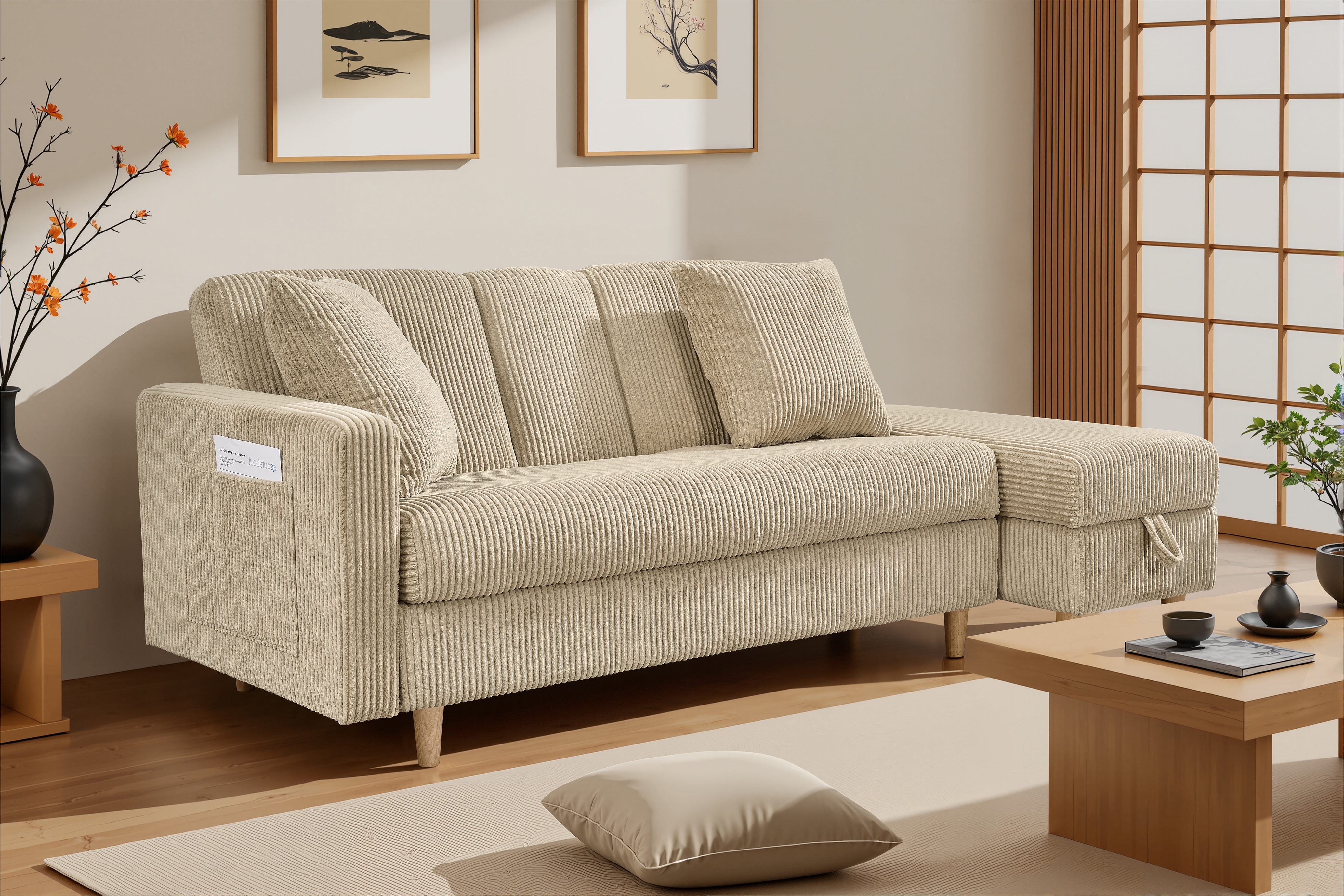 【国内即発送】ソファ ソファーベッド カウチソファ 3人掛け オットマン付き 多機能ソファ 左右側とも取り付けるアームレスト たくさん収納 レイアウト自由 クッション2個…… 【国内即発送】ソファ ソファーベッド カウチソファ 3人掛け オットマン付き 多機能ソファ 左右側とも取り付けるアームレスト たくさん収納 レイアウト自由 クッション2個……