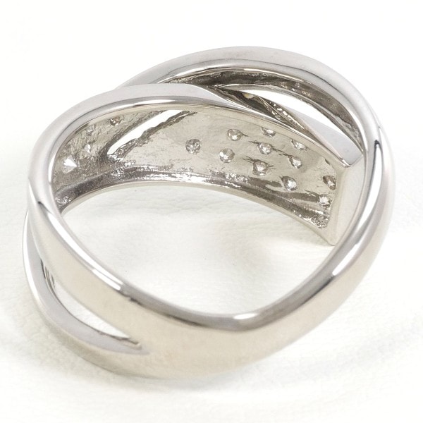 K14 14金 WG リング 指輪 10.5号 ダイヤ 0.26 ジュエリー 中古