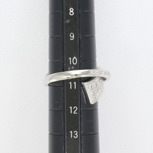 K14 14金 WG リング 指輪 10.5号 ダイヤ 0.26 ジュエリー 中古