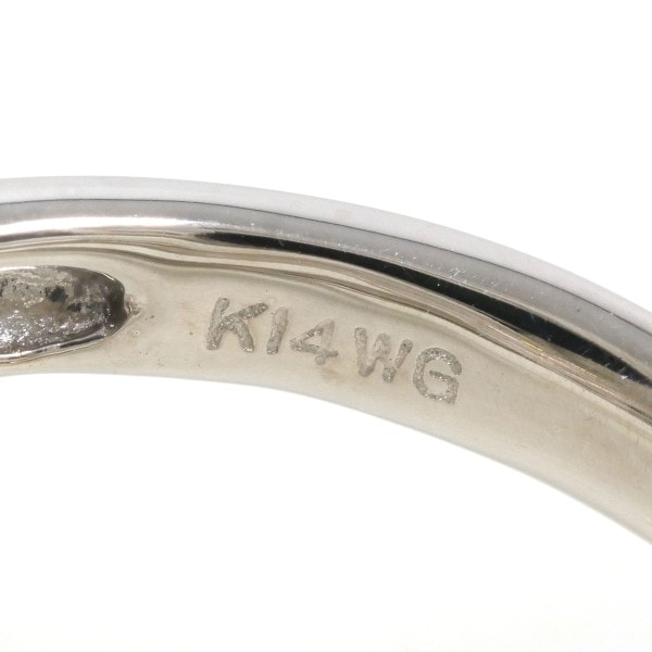 K14 14金 WG リング 指輪 10.5号 ダイヤ 0.26 ジュエリー 中古