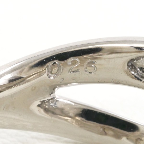 K14 14金 WG リング 指輪 10.5号 ダイヤ 0.26 ジュエリー 中古