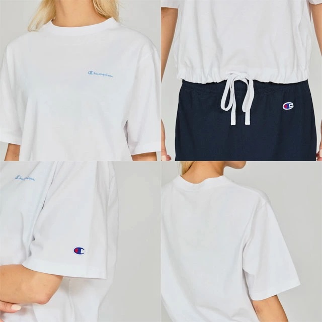 チャンピオン レディース Tシャツ ショートスリーブ 接触冷感 ドローストリング クルーネック アパレル コットン100% アメカジ ウェア CW-B322 055 オフブラック 010 ホワイト 0 チャンピオン レディース Tシャツ ショートスリーブ 接触冷感 ドローストリング クルーネック アパレル コットン100% アメカジ ウェア CW-B322 055 オフブラック 010 ホワイト 0