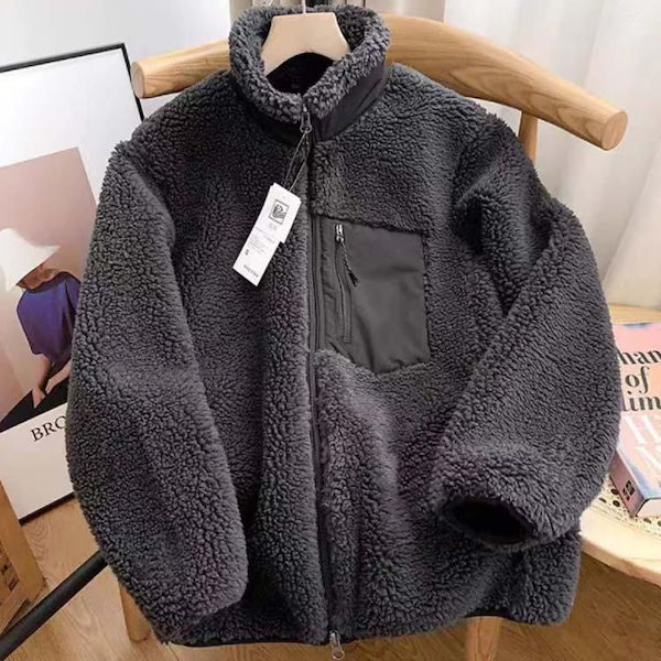 MANGO♡ BETHOVEN♡ボアコート Qoo10] 超目玉新品 ボアコート 防寒コート ポケ