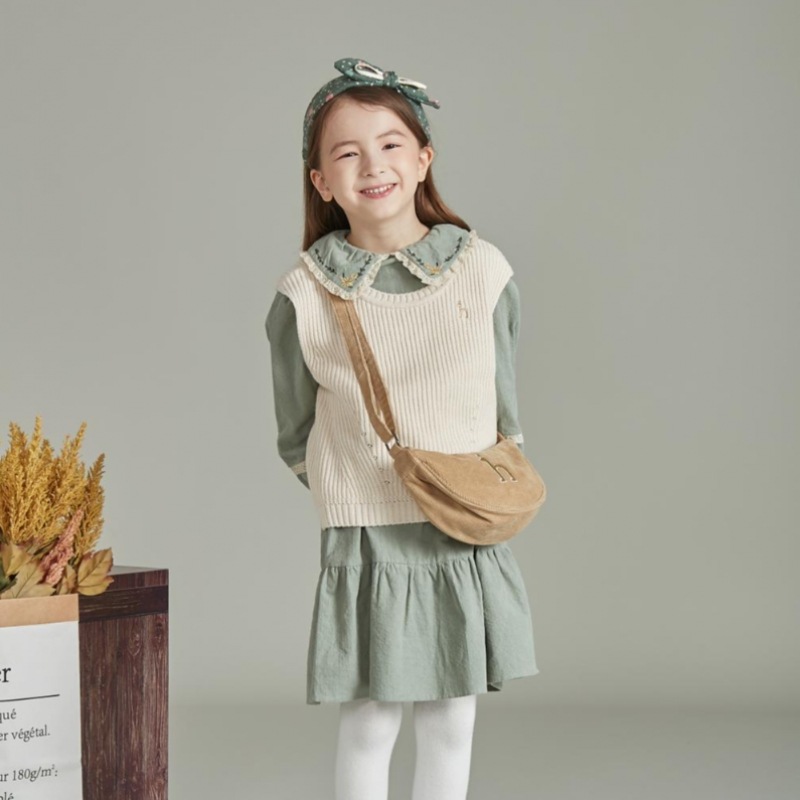 ヘジスキッズ フォレスト コーデュロイワンピース_ミント ヘジスキッズ フォレスト コーデュロイワンピース_ミント