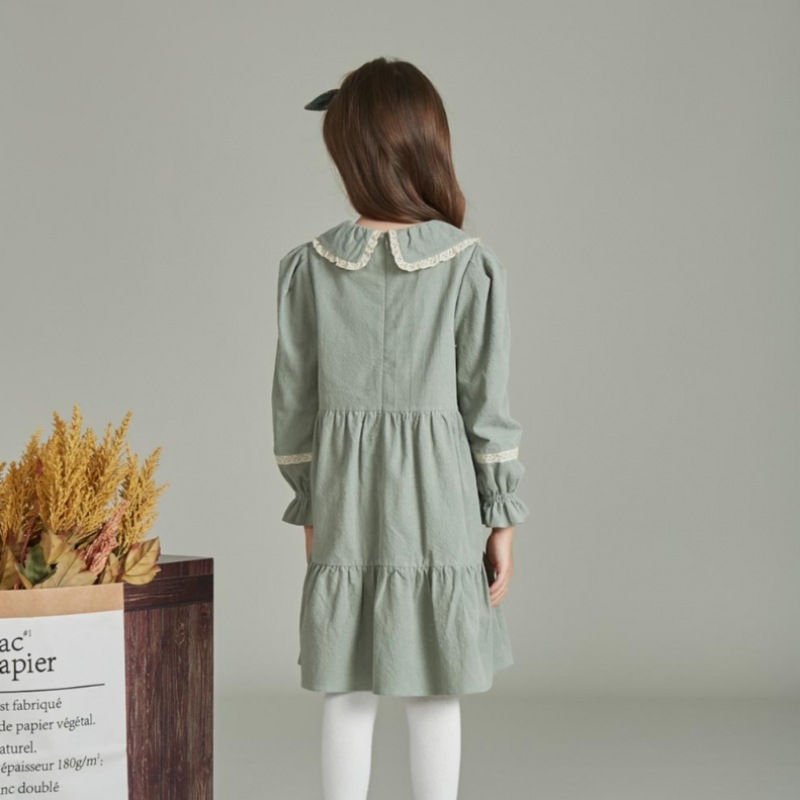 ヘジスキッズ フォレスト コーデュロイワンピース_ミント ヘジスキッズ フォレスト コーデュロイワンピース_ミント