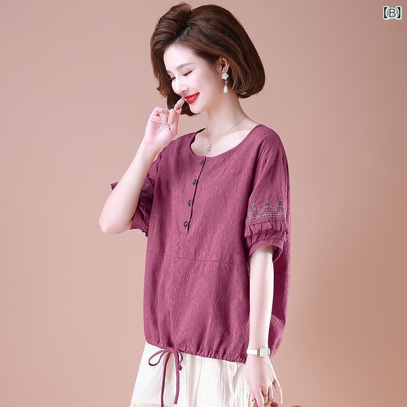 セットアップ レディース 上品 おしゃれ マダム 婦人服 ファッション 夏 綿麻 トップス 洋風 半袖 Tシャツ 2枚 セット セットアップ レディース 上品 おしゃれ マダム 婦人服 ファッション 夏 綿麻 トップス 洋風 半袖 Tシャツ 2枚 セット