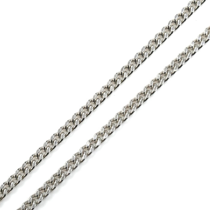 LOEWE ロエベ シルバー925 アナグラム ネックレス 0010770980 15.8g 42cm レディース 中古