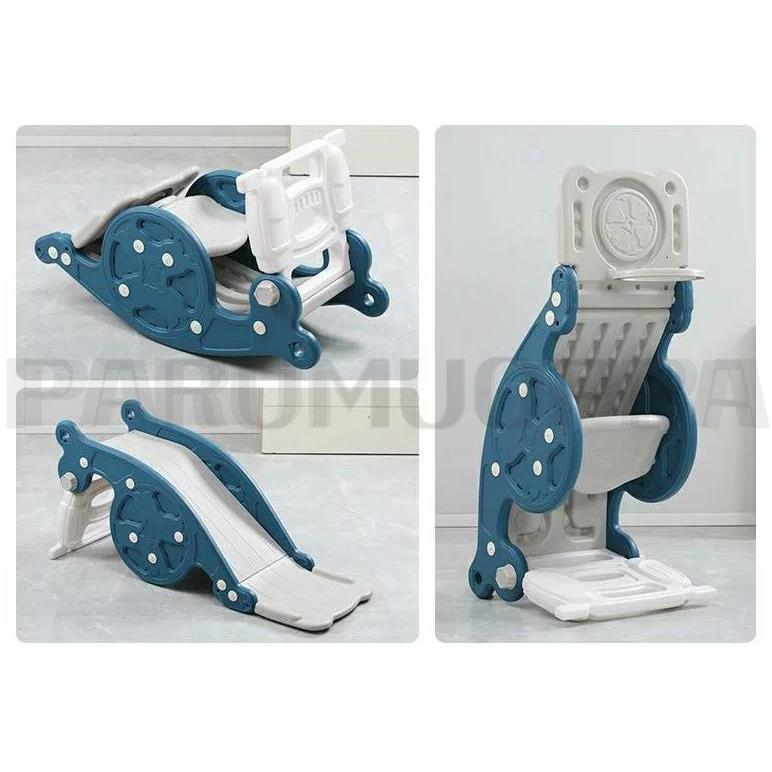 [即納 限時割!引!]すべり台 滑り台 木馬 3in1 乗り物 乗用 バスケットゴール コンパクト 室内 室外 室内遊具 屋外遊具 赤ちゃん ベビー 幼児 子供 誕 プレゼント 女 男子