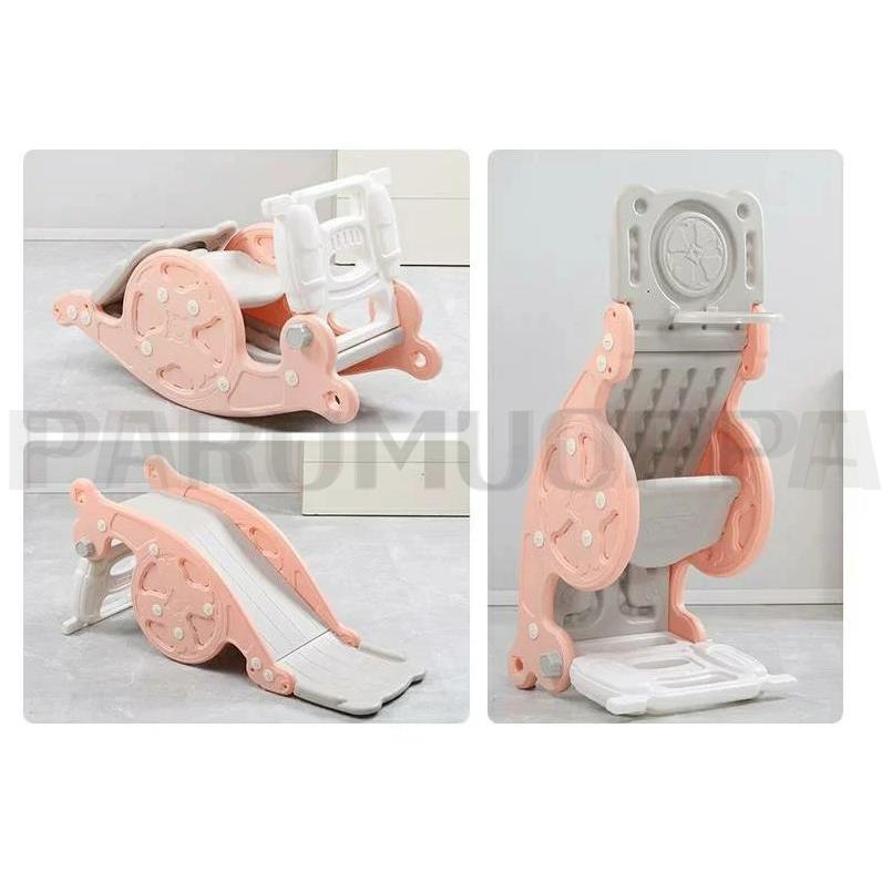 [即納 限時割!引!]すべり台 滑り台 木馬 3in1 乗り物 乗用 バスケットゴール コンパクト 室内 室外 室内遊具 屋外遊具 赤ちゃん ベビー 幼児 子供 誕 プレゼント 女 男子