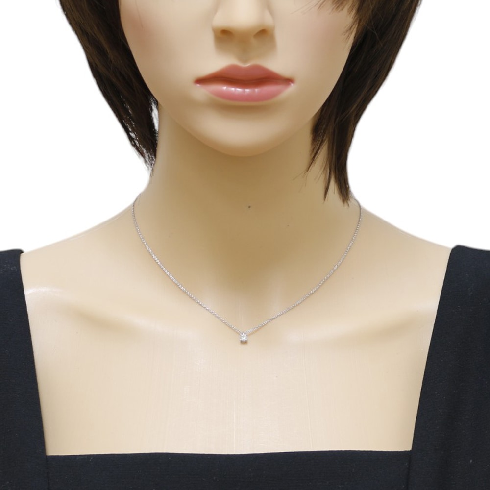 ティファニー ソリティア ネックレス Pt950プラチナ ダイヤモンド TIFFANY&Co. 中古 美品