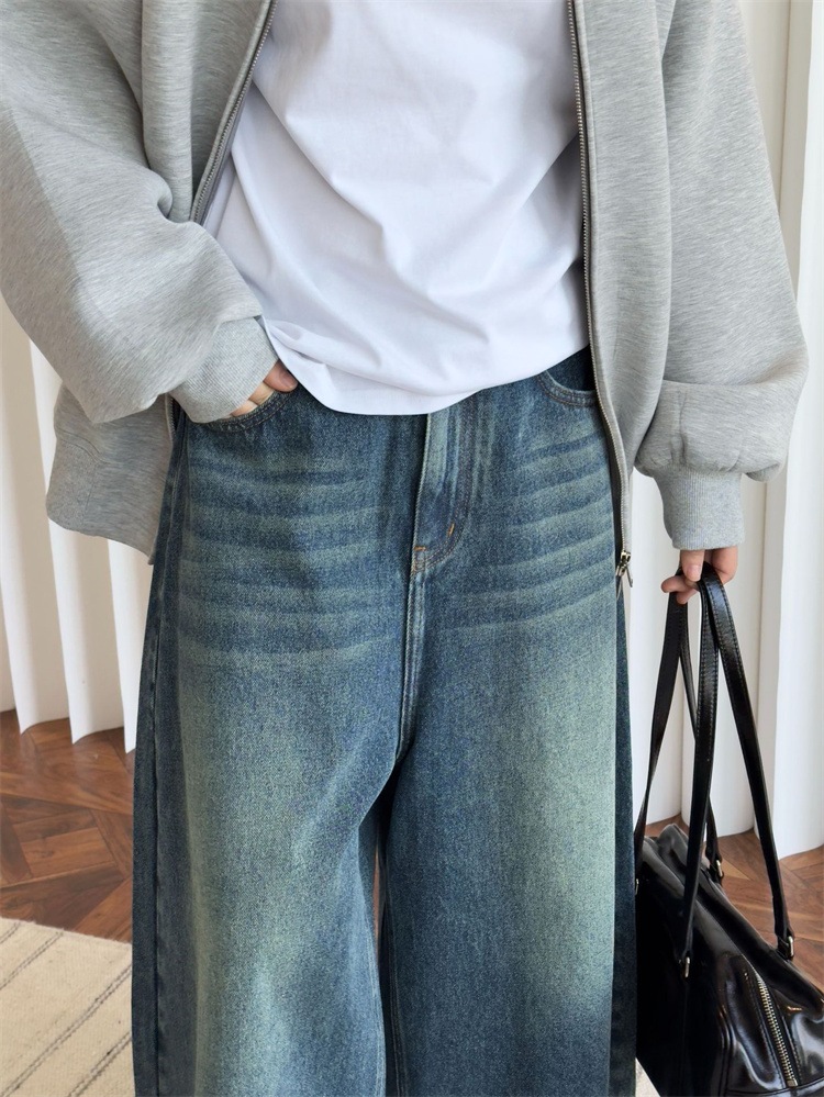 INSスタイル 2025早春 ジーンズ トレンド ゆったりする 七分パンツ カジュアルパンツ デニムパンツ レトロ 水洗い ワイドパンツ INSスタイル 2025早春 ジーンズ トレンド ゆったりする 七分パンツ カジュアルパンツ デニムパンツ レトロ 水洗い ワイドパンツ