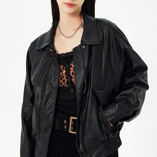 レザージャケット・コート [NASTY FANCY CLUB] MINIMAL CROP LEATHER JACKET org.jpg