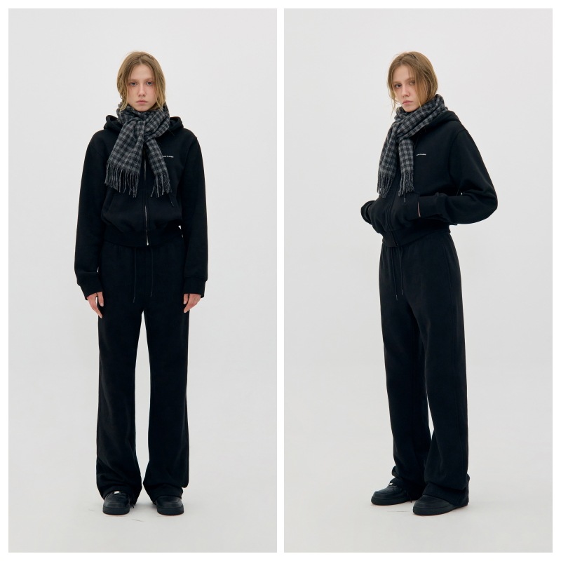 [LOW CLASSIC] Lc FLEECE-LINED BOOT-CUT SWEATPANTS ☆送料込☆ LOW ファッショナブルでカジュアル CLASSIC】 Lc FLEECE-LINED